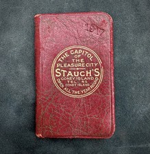 1917 STAUCH'S CONEY ISLAND ADVERTISING POCKET PLANNER DIARY  BROOKLYN NY RARE picture