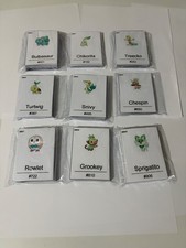 Pre-cut Pokemon Pokedex Placeholders Gen 1-9 - Choose  Generation 150gsm paper picture