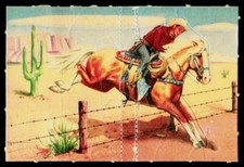 1953 Post Roy Rogers Pop-out Card #29 Trigger Jumps A Fence ***POOR*** picture
