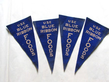 SET OF 4 VTG STORE PENNANT 5 1/2