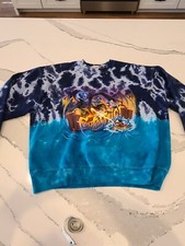 Vintage Fantasmic Disney  Sweater XL Rare 90s Tye Dye Blue Villains MGM Retro picture