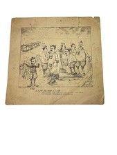Antique 1890s 5 A.M. Pump Club Cycling Caricature Bartholomay Brewing Signed Van picture