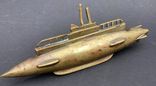 very scarce original brass ww1 royal navy HMS E7 submarine picture