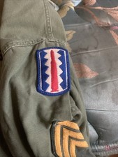 NAMED Vietnam War Big red one Shirt Sateen OG-107 Uniform Jacket Rare Patches  picture