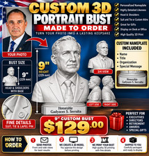 Turn your favorite photograph into a one-of-a-kind custom 3D portrait bust. picture