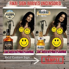 Salma Hayek Alcohol Custom Metal Sign Tequila Whiskey Rum Beer Sign any Brand picture