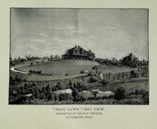 1888 Rock Lawn Jonas H. French Essex County Gloucester Ma. History Genealogy picture