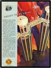 1936 Westinghouse Electric New Metal Sign: Boulder Dam Art Deco Style Artwork picture
