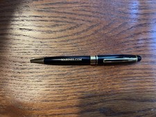 NEW 5pk USMC Marines Ballpoint BLACK Ink Pens Marine Corps picture
