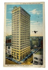Second National Bank Building~ Toledo Ohio OH ~ Antique 1930s Postcard picture