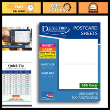 Jumbo White Postcards 5.5