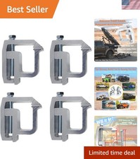 Truck Cap Clamps Aluminum Silver Replacement for Chevy Ram Ford 4Pcs picture
