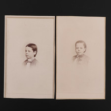 CDV Carte de Visite 2 Children from St. Paul, Minnesota Clean Revenue Stamp #867 picture
