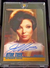 RARE 1997 SKYBOX STAR TREK TOS SEASON 1 JOAN COLLINS AUTOGRAPH SIGNED CARD A23 picture