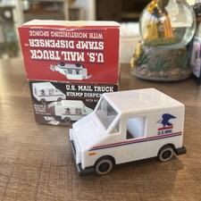 Vtg J.S.N.Y. U.S. MailTruck Stamp Dispenser W/Moisturizing Sponge #9506 New Rare picture