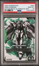 2024 GUNDAM EDITION BETA ALTERNATE ART #001 WING GUNDAM PSA 10 picture