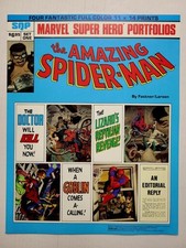 Marvel 1981 SUPER HERO PORTFOLIOS v1 SPIDER-MAN Fastner & Larson Art / 4 Prints picture