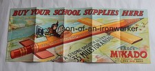 vintage original 1920's - 1930's  Eagle Mikado Pencils advertising poster picture