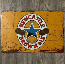Newcastle Brown Ale Beer 8 x 12 Vintage Novelty Metal Sign New picture