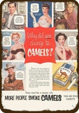 1953 CAMEL Vintage Look DECORATIVE METAL SIGN CHARLTON HESTON EVA GABOR ALAN L picture