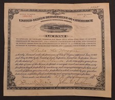 Vintage Captain's License Charles Lee Huggins Tampa FL January 29, 1930 picture