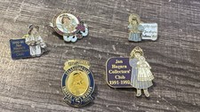 Vintage Jan Hagara Collectors Club Lapel Hinge Pins Figurines Dolls Lot of 5 picture