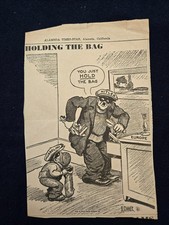 Vintage 1941 WWII Political Cartoon Clipping 
