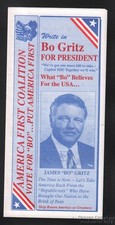 1992 James Bo Gritz for President Populist Party Brochure Listing picture