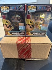 Lot Of 2 Funko Pop One Piece Monkey D Luffy #2375 Supreme 9500 Limited BoxLunch picture