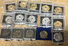 Vintage Lot Of 15 SAFE DRIVER 1-16 Year Service Lapel Pins Missing 15 picture