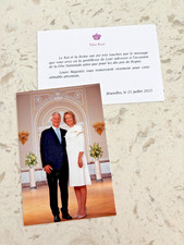 King Philippe & Queen Mathilde 2023 10th Anniversary of Reign Card & Photograph picture