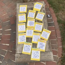 Vintage Aunt Martha's Hot Iron Transfers Embroidery Patterns Large Lot 15+ NOS picture
