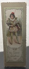 Antique Victorian Novelty Card Booklet Tale of Cupid Poem Harlequin Art Vtg: D1 picture