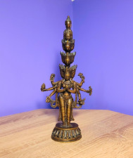 Vintage Bronze Statue Of Avalokiteshvara. Buddhist. picture