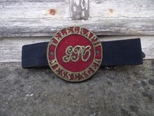 VINTAGE ANTIQUE GPO / GENERAL POST OFFICE TELEGRAPH MESSENGER  ARMBAND  BADGE picture