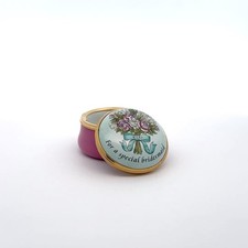 Halcyon Days Enamels England “For a Special Bridesmaid” Floral Trinket Box picture