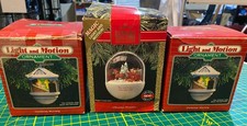 3 Vintage Hallmark Keepsake Ornaments Magic Light Motion Christmas Lot TLC picture