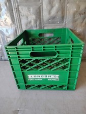 Vintage London's Dairy Milk Plastic Crate Port Huron Michigan picture