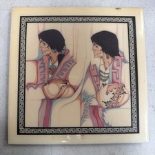 Amado Maurilio Pena Decorative Tile Santa Fe South West Art Hanging Mexico T1 picture
