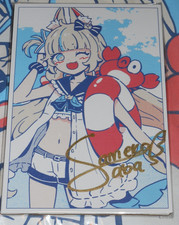 Omocat X Sameko Saba Debut AUTOGRAPHED/SIGNED POSTCARD picture