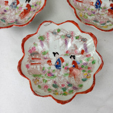 Set of 3 Vintage Japanese Kutani Porcelain Geisha Girl 5