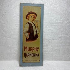 VTG Murphy Harmonika Advertising 1974 Metal Sign Boy Germany USA Sanford Heilner picture