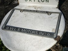 W.L.S. Motors Inc Carlisle Pa Chrysler Plymouth License Plate Frame VTG Mopar picture