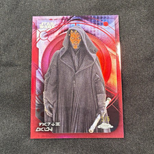 Topps Chrome 2026 Star Wars Darth Maul AURE-171 3/5 True Red Color Match picture