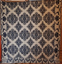 2 P.HARVEY 1853 ANTIQUE NY JACQUARD COVERLETS~EAGLES ~ BINGHAMTON CARPET FACTORY picture