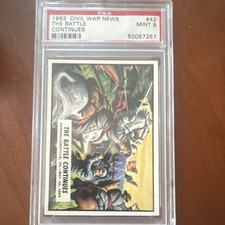 Topps 1962 Civil War News #42 The Battle Continues PSA 9 Non-Sport Card picture