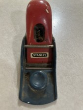 Vintage Stanley Handyman Wood Plane 6.5 inch Red and Blue MADE IN ENGLAND picture