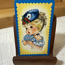 Vintage Kitsch Girl Single Swap Playing Card picture
