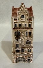 VTG Handmade Miniature Prague Storch House Czech Town Porcelain Signed picture