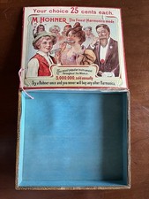 Antique M Hohner Harmonica Store Display Advertising Box 25 Cents Litho AS IS picture